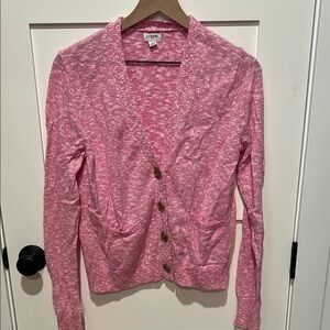 J. Crew factory Pink Cardigan Sweater Classic V-Neck